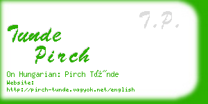 tunde pirch business card